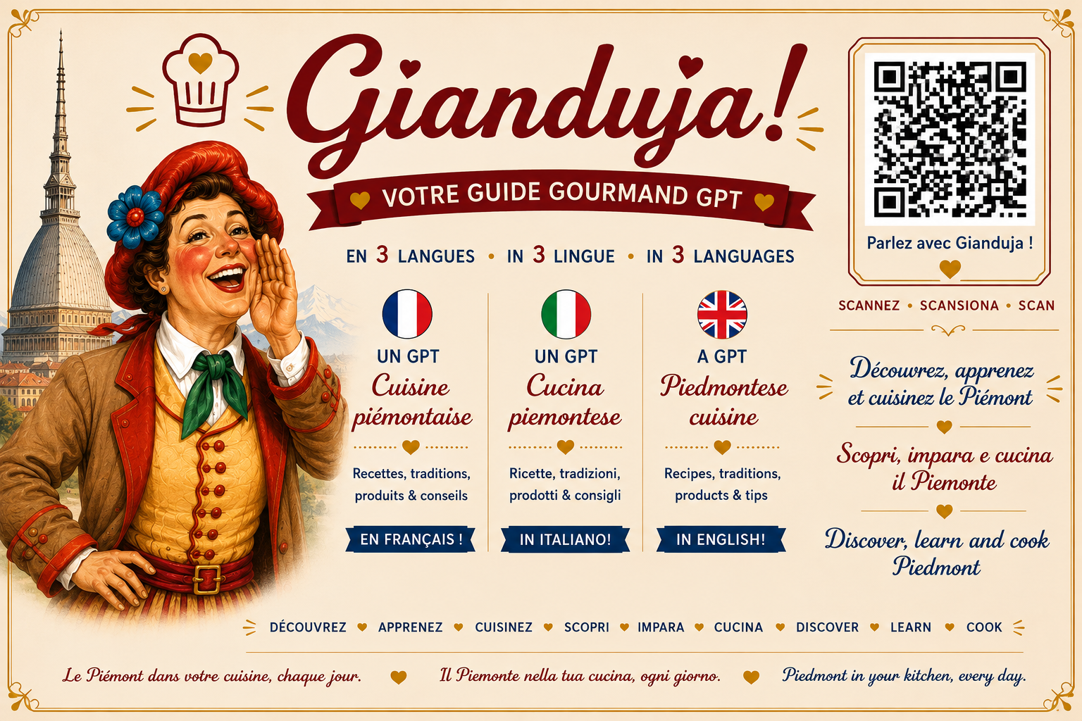 Gianduja, a trilingual GPT dedicated to Piedmontese cuisine