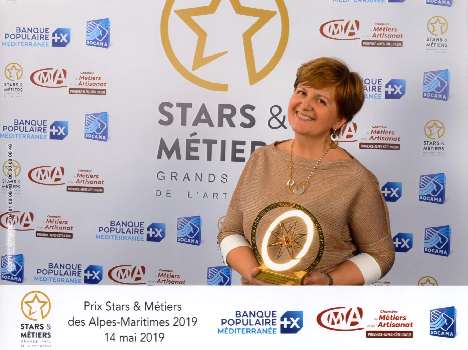 Luisa Delpiano Inversi lors du Prix Stars et Métiers 2019 dans les Alpes-Maritimes
